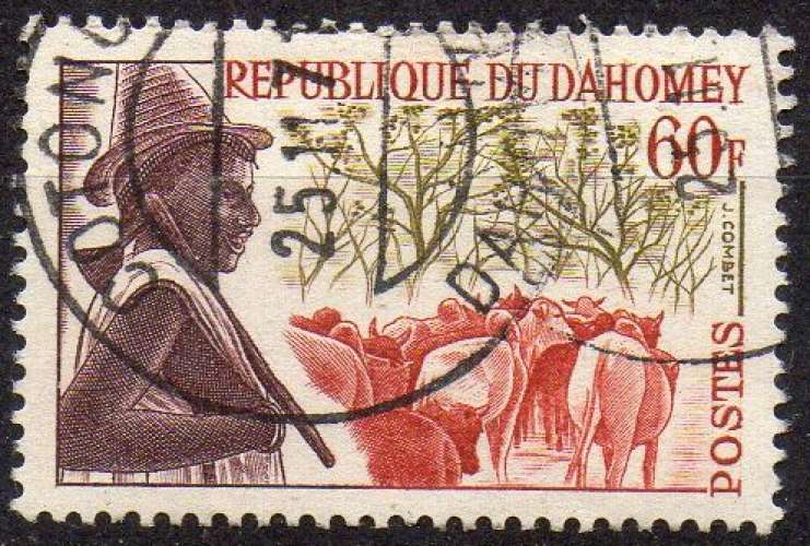 9090N - Y&T n° 188 - oblitéré - Peuhl - 1963 - Dahomey