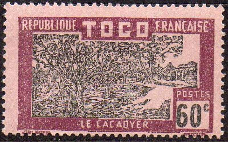 9106N - Y&T n° 137 - neuf trace charnière - Le ccacaoyer - 1924 - Togo