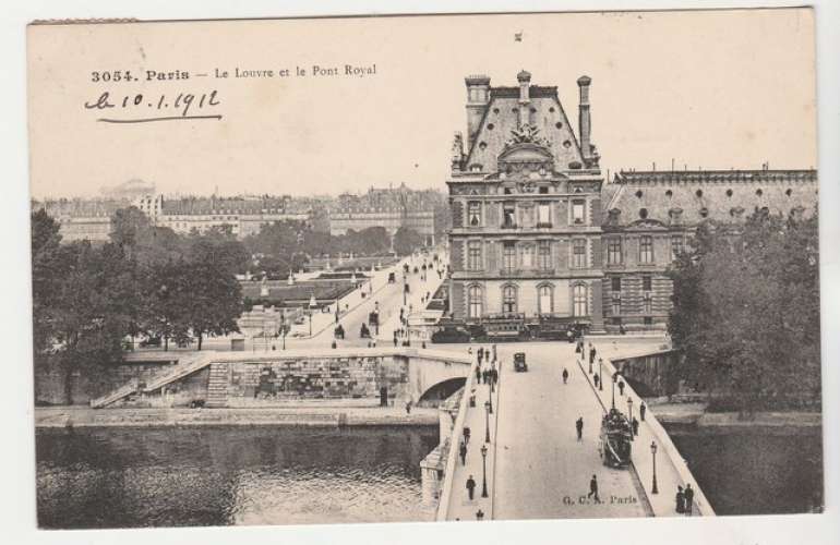 cpa  75 Paris le Louvre et le Pont Royal