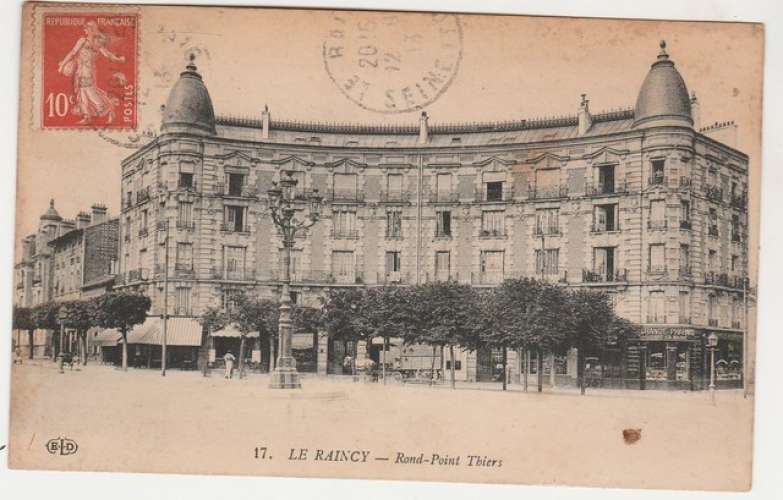 cpa 93 Le Raincy Rond-Point Thiers 