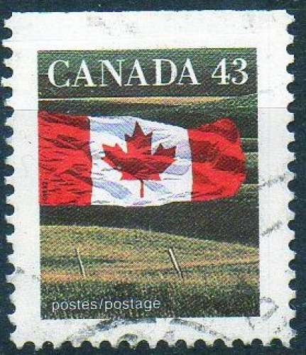 4711 - Y&T n° 1222 - oblitéré - Drapeau national - 1992 - Canada