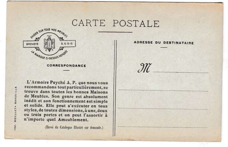 cpa 42 Saint-Etienne Carte publicitaire meubles Archer & Peyron