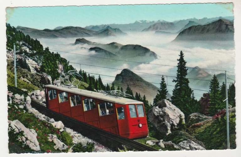 cpsm  Suisse Pilatus Bahn ( chemin de fer à crémaillère )