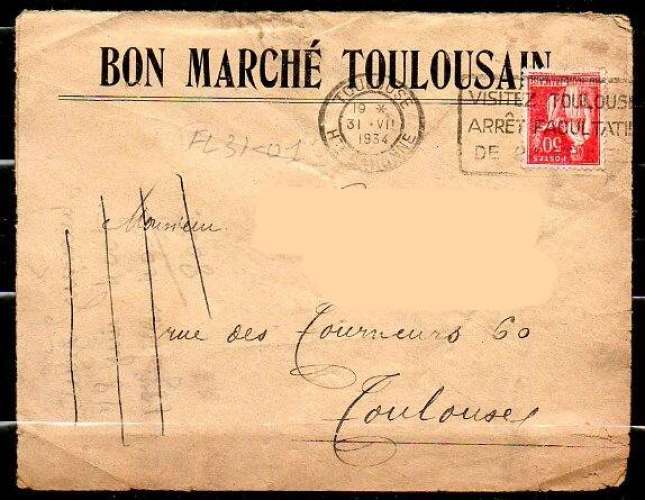 Dept 31 (Haute-Garonne) TOULOUSE 1934 > FD Texte / Visitez Toulouse