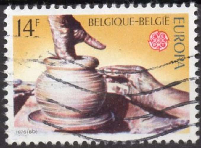 9768N - Y&T n° 1801 - oblitéré - Europa - Poterie - 1976 - Belgique