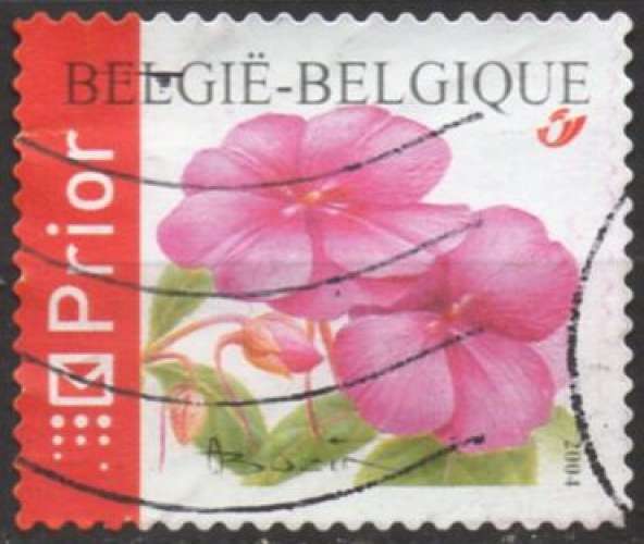 9777N - Y&T n° 3299 - adhésif oblitéré - Impatiens - 2004 - Belgique