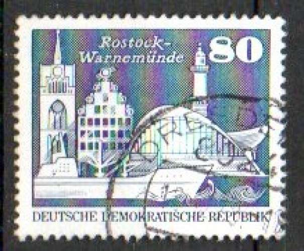 Allemagne DDR Yvert N°1511 oblitéré 1973 Rostock  WARNEMUNDE