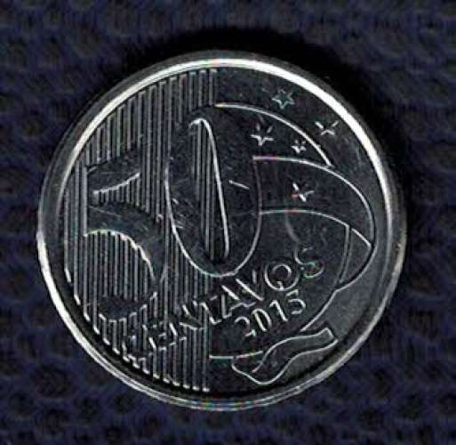 Brésil 2015 monnaie coin moeda moneda 50 centavos