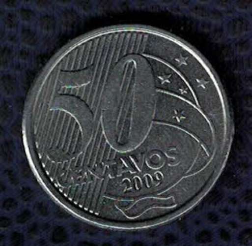 Brésil 2009 monnaie coin moeda moneda 50 centavos