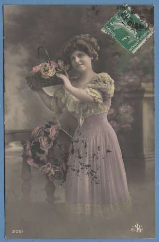 CPA France femme  mode  voy 1912