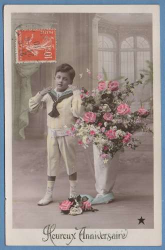 CPA France enfant heureux anniversaire voy 1910