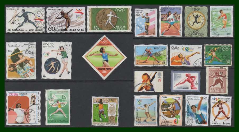 Collection Javelot obl. la plupart Jeux Olympiques TB