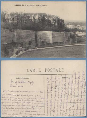 Cpa Doullens Citadelle remparts écrite 1915 