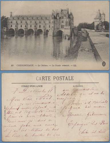 Cpa Chenonceaux château voy FM 1918 