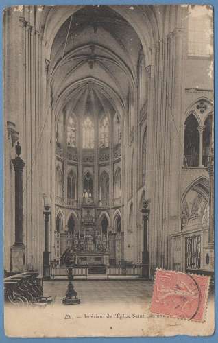 Cpa Eu intérieur église voy 1906