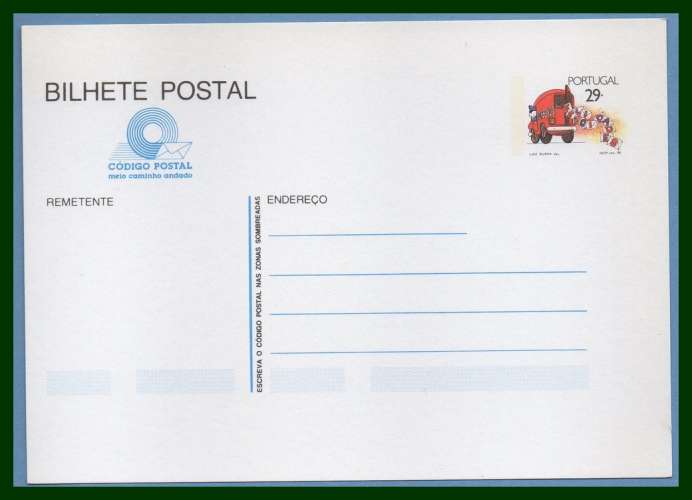 Portugal Entier  bilhete Postal ** Camion postal