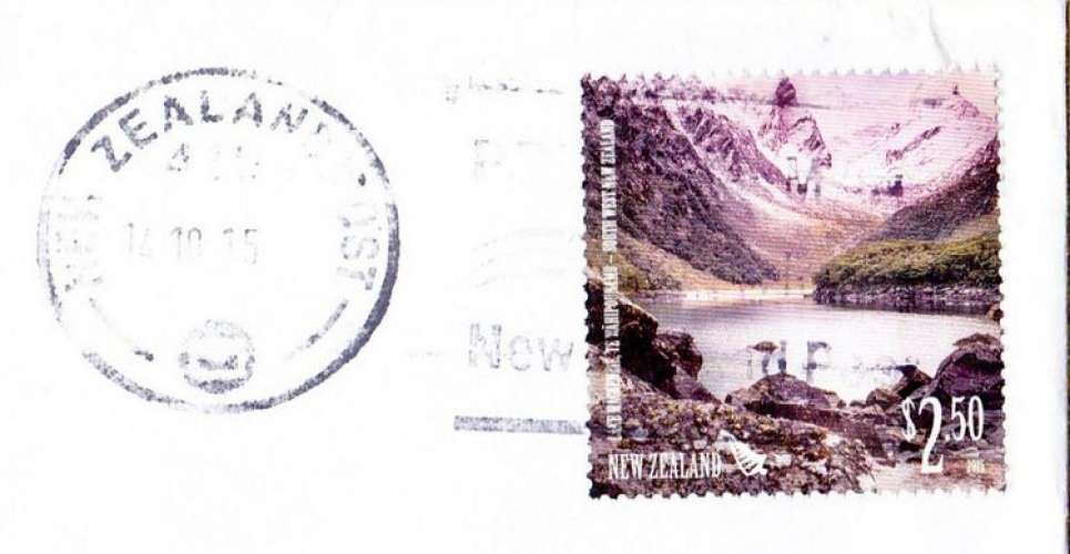 Nouvelle-Zélande 2015 Le lac MacKenzie sur lettre entière