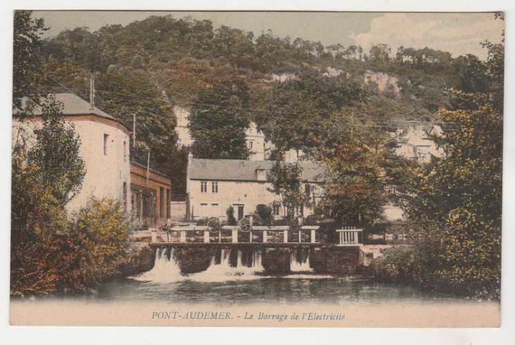 cpa 27 Pont-Audemer Le Barrage de l'Electricité 