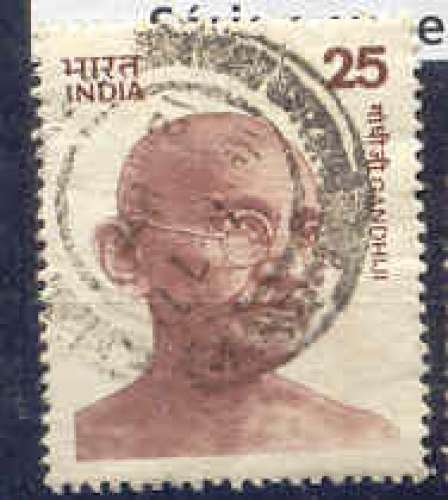 Inde 1976 YT 509 Obl Celebrite Gandhi