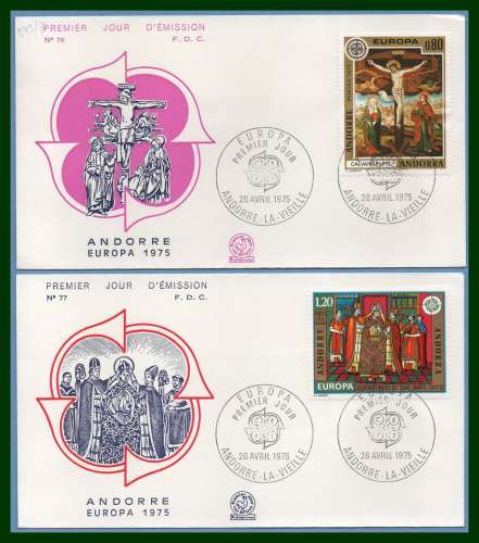 Andorre FDC Europa 1975 N° 243/4 (cote XX)