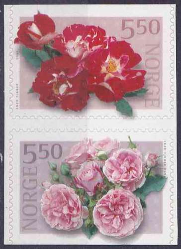 NORVEGE 2001 NEUF** MNH autoadhésif N° 1346 1347 fleurs