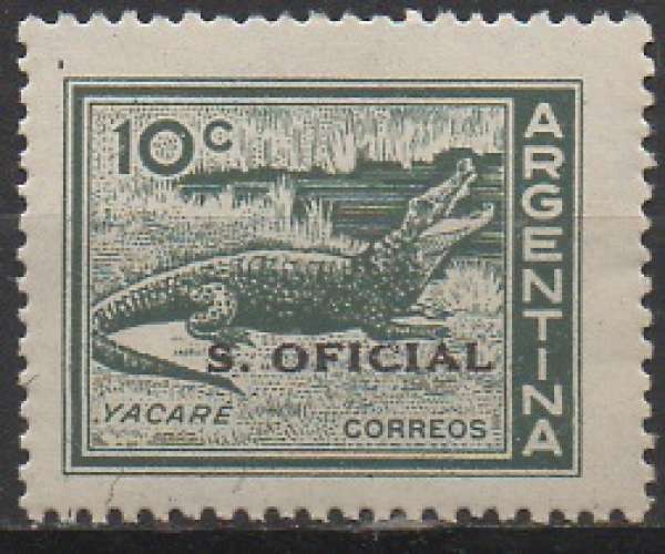 Argentine 1960 - Y & T : 379A  (N**) - Animaux : crocodile