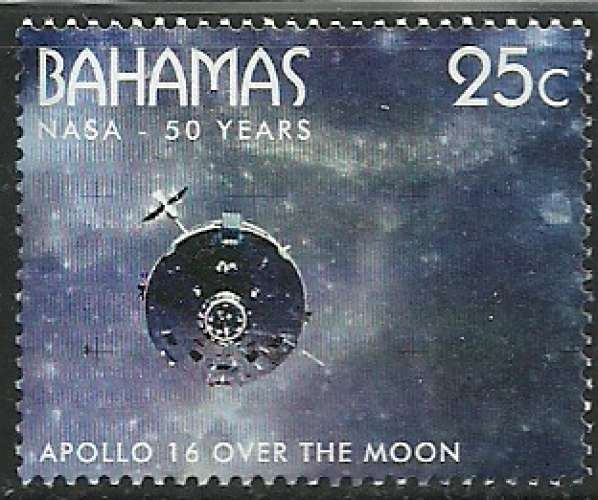 Bahamas 2008 - Espace - Space - Nasa - Apollo 16 - Rare - Timbre neuf **