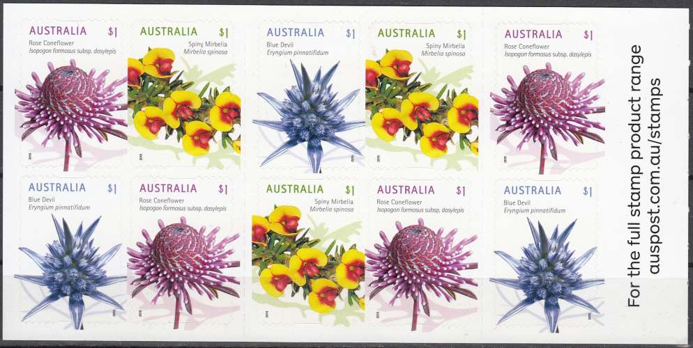  Australia 2015 Carnet Fleurs sauvages Neuf **