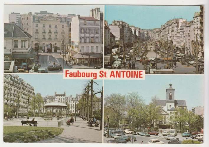 cpm 75 11e Faubourg St Antoine multivues 