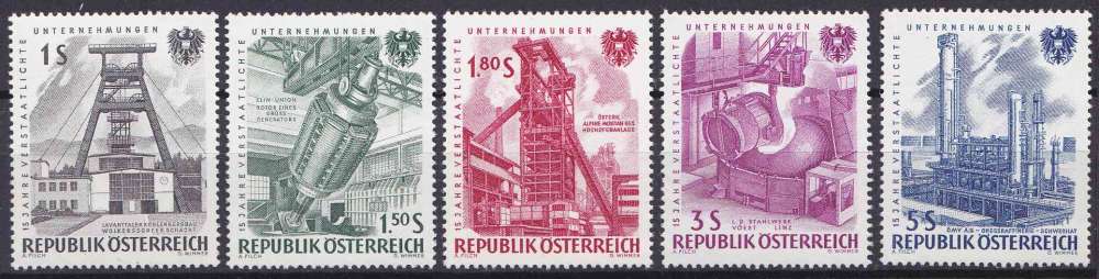 AUTRICHE 1961 NEUF** MNH N° 932 à 936