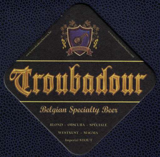 SB Sous Bock Beermat Bière Beer Troubadour