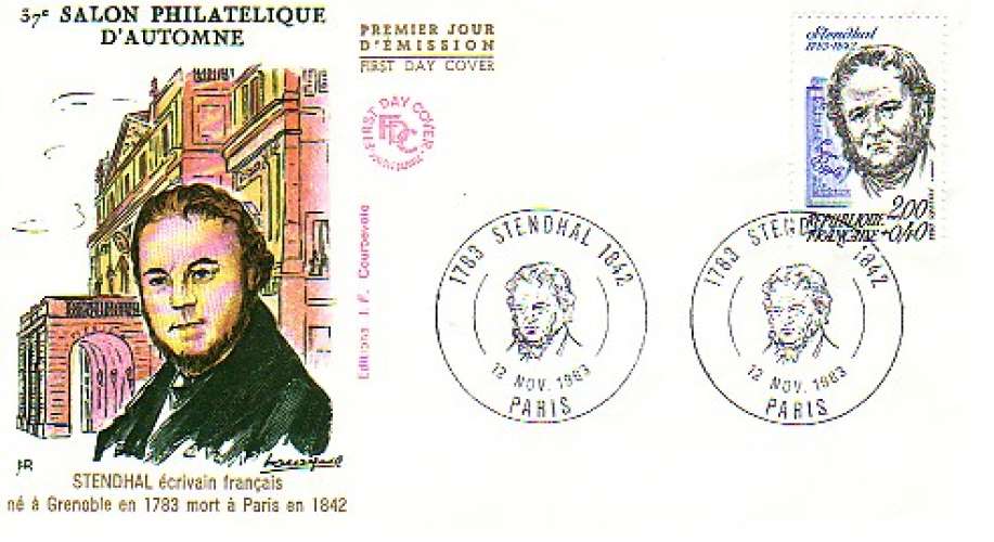 France 1983  FDC  Stendhal  (Y&T  2284)