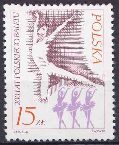 POLOGNE 1985 OBLITERE N° 2817