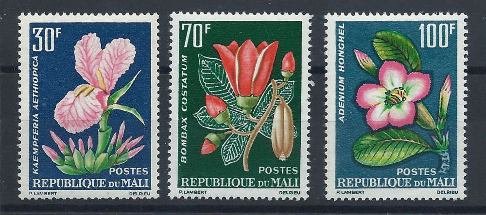 Mali N°57/59** (MNH) Fleurs