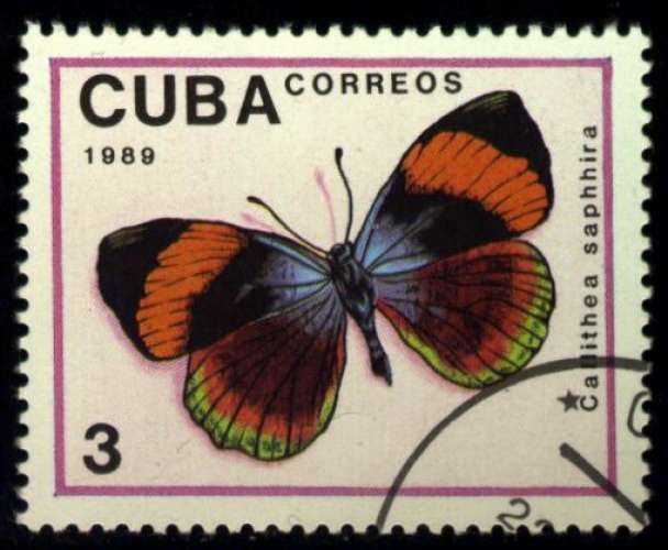 CUBA 1989 Y&T 2915 (o) PAPILLONS