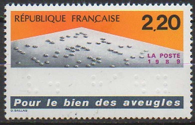 France 1989 - 2562 N** - Pour le bien des aveugles