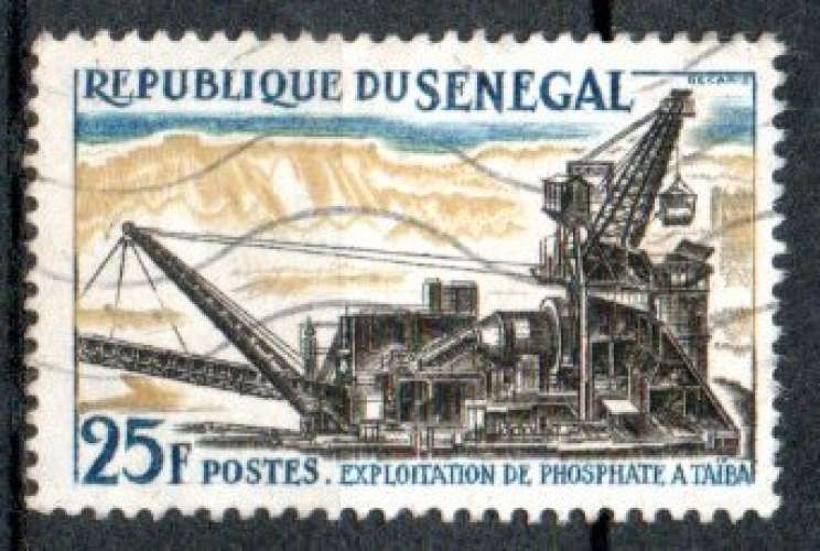 Sénégal Yvert N°239 Oblitéré 1964 Exploitation phosphate