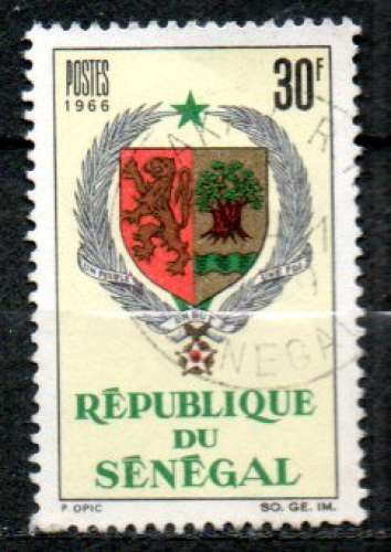 Sénégal Yvert N°279 Oblitéré 1966 Armoiries