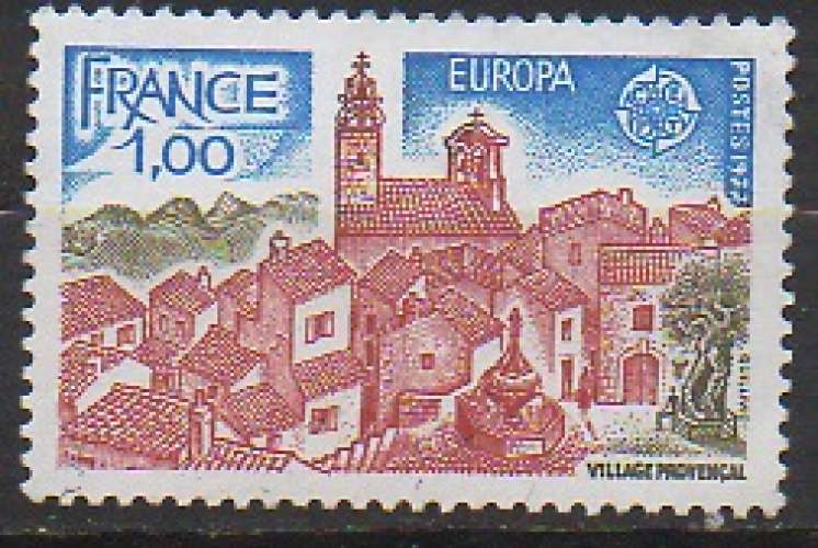 France 1977 - y & t : 1928 (N**) : Europa : village provençal