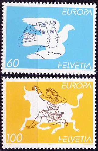 Suisse 1995 Europa - Paix et Liberté - Y&T 1480/81 **