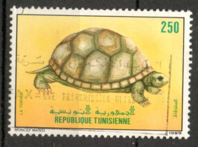 Tunisie Yvert N°1131 Oblitéré 1989 Tortue