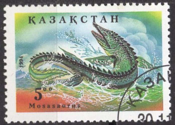 D136 - Y&T n° 39 - oblitéré - Mosasaurus - 1994 - Kazakhstan