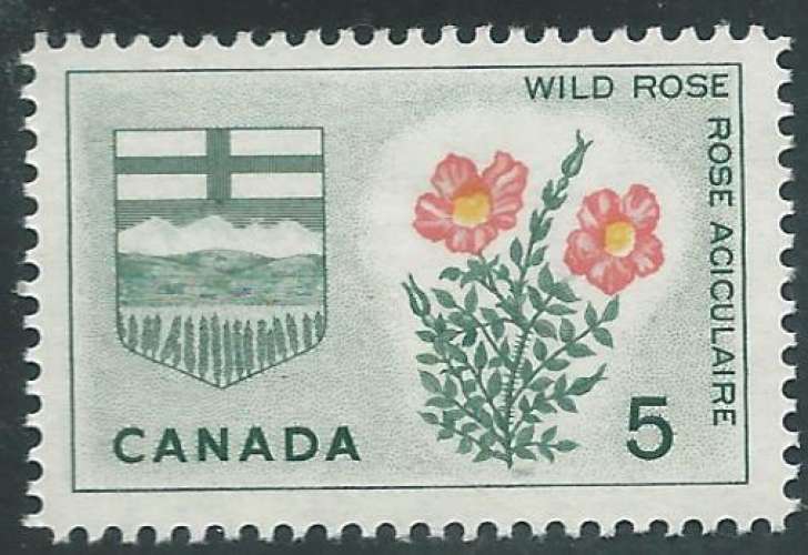 Canada - Y&T 0351 (**) - Armoiries et fleurs -