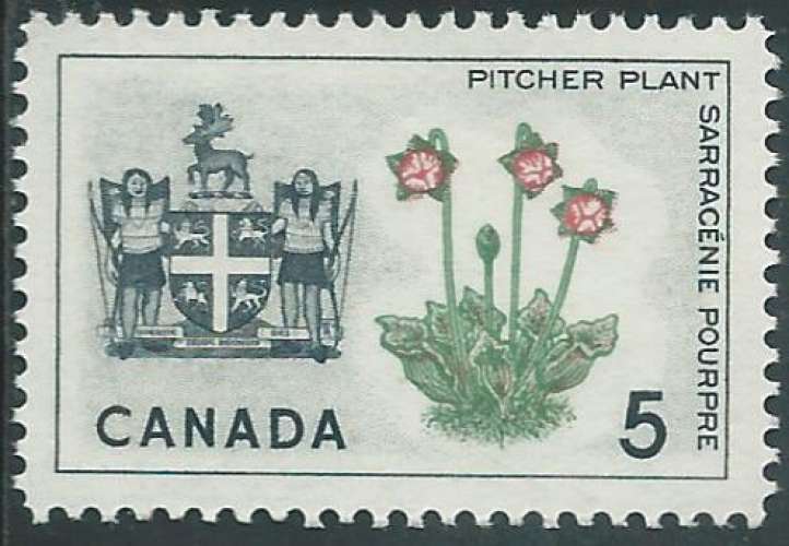 Canada - Y&T 0352 (**) - Armoiries et fleurs -