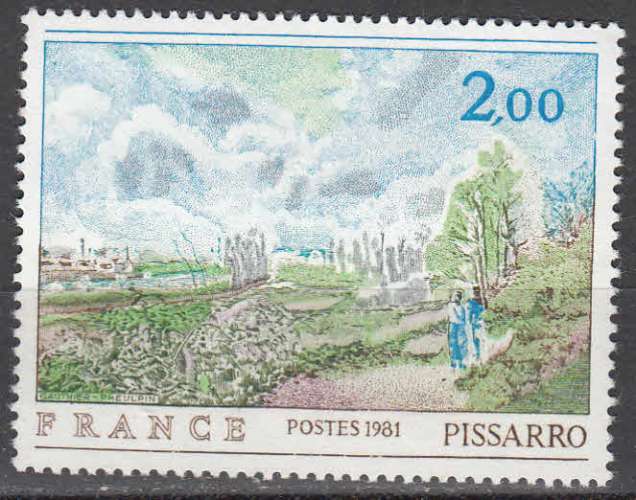 France 1981  Y&T  2136  N**   peinture  oeuvre de Pissaro