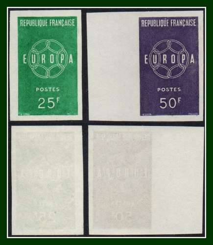  Europa 1959 N° 1218 /9 Non Dentelés * NSG (cote 155 €) 