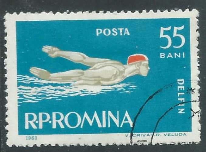 Roumanie - Y&T 1918 (o) - Natation -