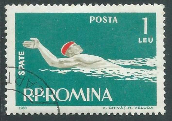 Roumanie - Y&T 1919 (o) - Natation -