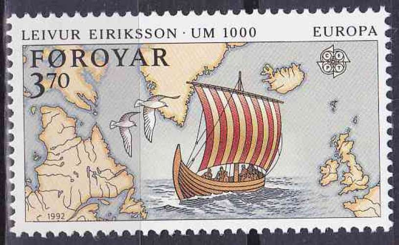 FEROE 1992 NEUF** MNH N° 225 europa bateaux