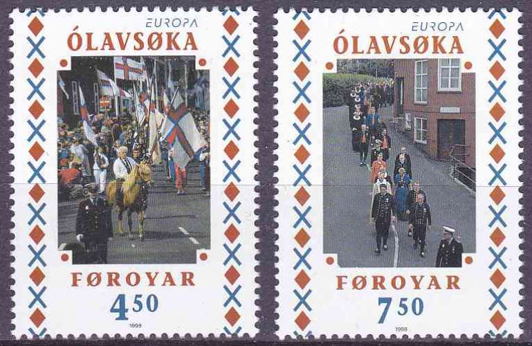 FEROE 1998 NEUF** MNH N° 334 335 europa